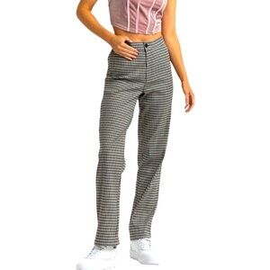 ❤️🙌NWT PAC Sun Full Relaxed High Waisted Straight Plaid Pants